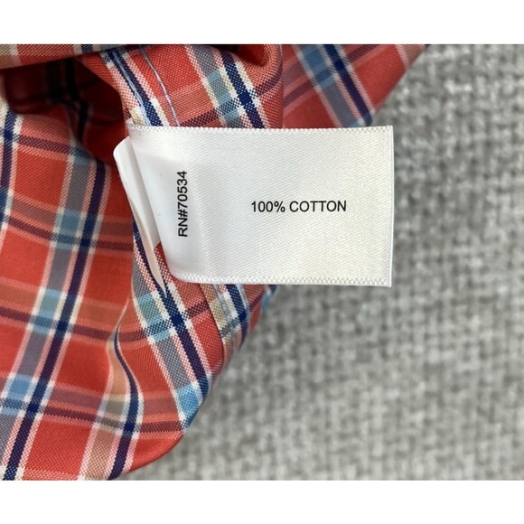 Orvis Shirt Wrinkle Free Men's XL Pink Blue Plaid Button Down Long Sleeve Casual - Picture 10 of 10